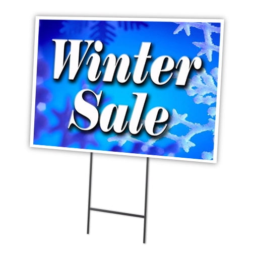 WINTER SALE 18"x24" Yard Sign & Stake | Advertise Your Business | Stake Included Image On Front Only | Made in The USA