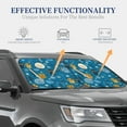 thumbnail image 4 of Haiem Cute Colorful Owls And Trees Windshield Sun Shade: Universal Foldable 2-Piece Car Front Window Sunshade - Blocks Uv Rays, And Reduces Heat,Essential Car Accessory Small, 4 of 7