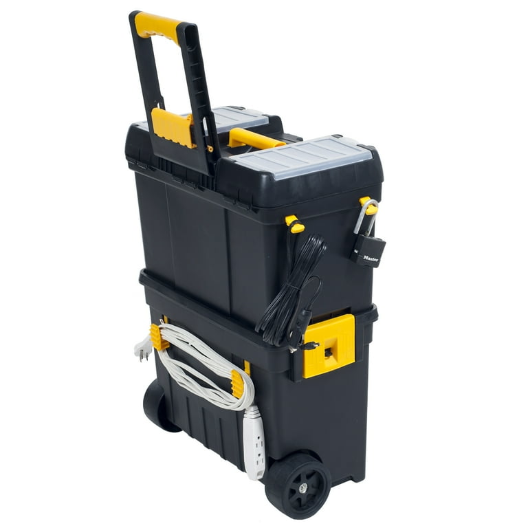Stalwart Portable Toolbox with Wheels, Comfort Grip, and Stalwart Portable Toolbox with Wheels, Comfort Grip, and