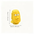thumbnail image 4 of Funny Moai Desk Decor, 3.16 Inch Popping Eyes Stress Relief Statue, Novelty Office Gadget for Adults, Anxiety Relief Sculpture for Home and Workspace, 4 of 6