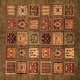 thumbnail image 1 of Ahgly Company Indoor Square Oriental Orange Modern Area Rugs, 5' Square, 1 of 4