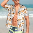 thumbnail image 3 of Fotbe Cute Dog Hawaiian Shirt for Men Unisex Summer Beach Casual Short Sleeve Cotton Linen Button Down Shirts-Large, 3 of 5
