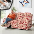 thumbnail image 4 of COEQINE Stretch Recliner Chair Cover Stay in Place 3 Seater Recliner Couch Cover Anti-Slip Reclining Sofa Slipcover with Pocket 8 Pieces for Reclining Chair for Valentines Day Decor, Vintage Heart, 4 of 8