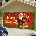 thumbnail image 3 of 1PC 2D/Flat garage door banner, Christmon-themed garage door polyester fiber hanging, 157X71 inches (400X180 cm), easy to hang, large-sized courtyard indoor and outdoor garden home wall decoration ba, 3 of 5