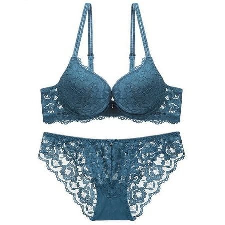 Sentmoon Lingerie for Women Thin Sponge Transparent Bra With Large Chest And Small Lace Women s Sexy Lingerie Bra Set Valentines Lingerie Valentines Day Gifts for Her Deals of the Day Clearance