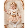 thumbnail image 6 of RUINIXCW My Rolls Are Homemade Newborn Baby Girl Thanksgiving Outfit Infant Baby Girls Fall Winter Clothes Long Sleeve Romper and Tulle Skirts Headband Set, 6 of 10
