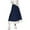 Navy, variant on yillto Women's Plaid A Line Skirts with Ruffle Hem Loose Casual Summer Elastic Waist Long Maxi Skirt