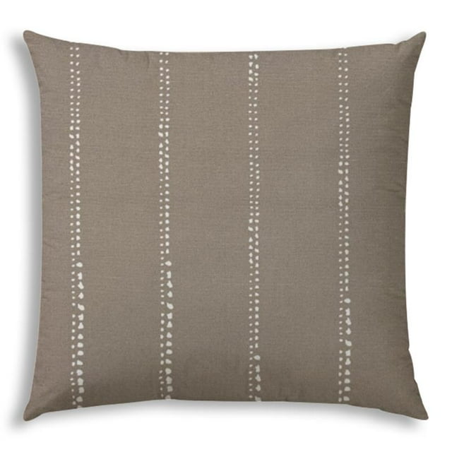 Housse de Coussin à Fermeture Éclair Intérieur / Extérieur - Tissu Polyester Gris Taupe