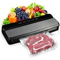 thumbnail image 3 of Sellador al vacío para ahorrar alimentos - Máquina envasadora al vacío con modo seco y húmedo para conservación y almacenamiento de alimentos con 10 bolsas selladas al vacío (negro), 3 of 5