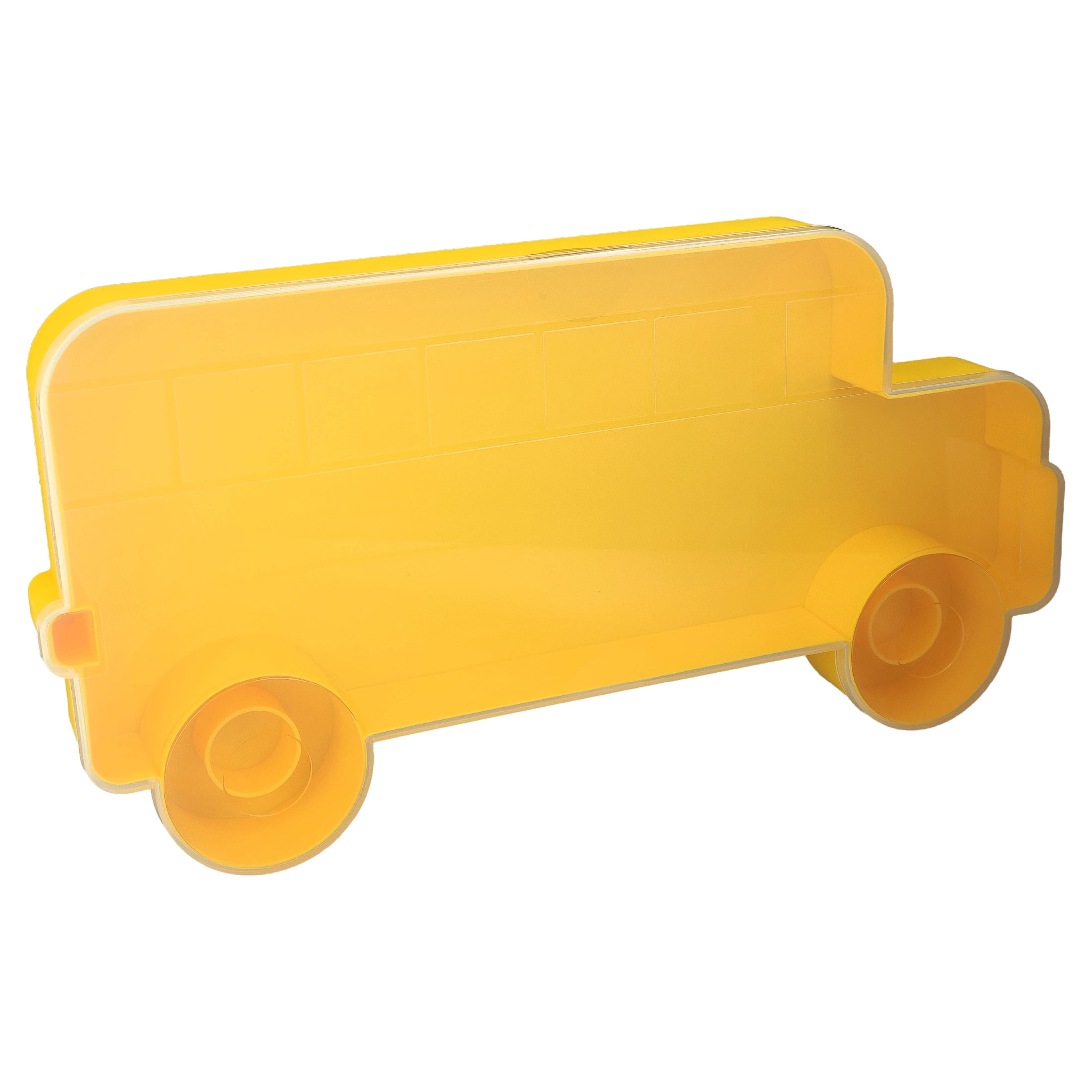 Pen+Gear Bus-Shaped Storage Container, Yellow, 15.5" x 8"