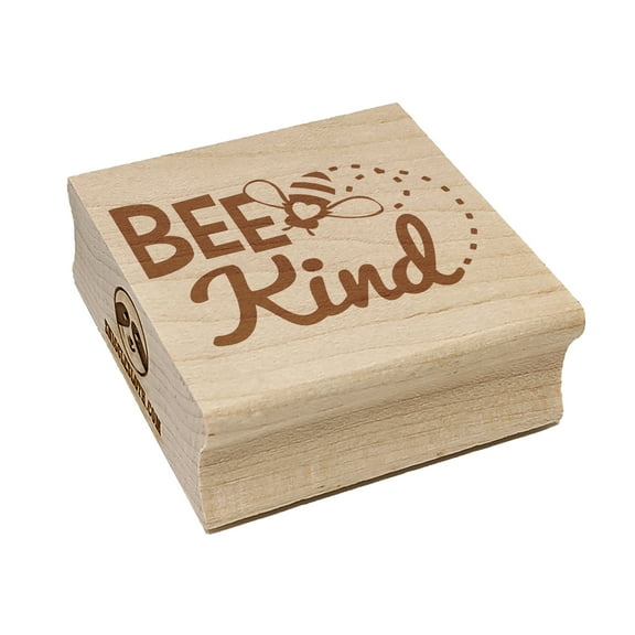 Bee Kind Honey Insect Square Rubber Stamp Stamping Scrapbooking Crafting - Small 1.25in