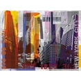 thumbnail image 2 of Pfrommer, Sven 24x19 Gold Ornate Wood Framed with Double Matting Museum Art Print Titled - New York Sky Urban, 2 of 4