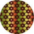 thumbnail image 1 of Ahgly Company Tapis de Zone Carré Transitionnel Lavable en Machine, Rouge Bordeaux, 3 Pieds Carré, 1 of 7