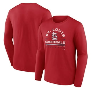 Men's Stitches Heathered Red St. Louis Cardinals Team Raglan V-Neck Jersey  