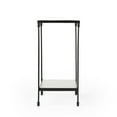 thumbnail image 3 of Butler Specialty Company Larkin Outdoor Marble & Iron Side Table In Black, 3 of 7