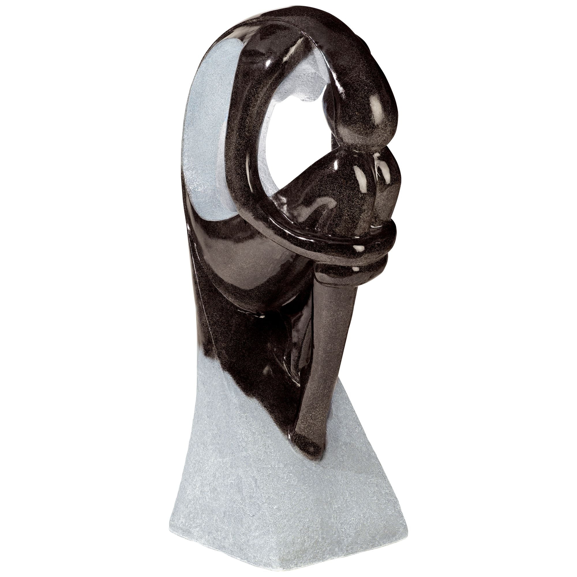 Graceful Form 43" High Large Modern Zen Indoor Outdoor Decor Resin Floor Fountain with Light LED Outside