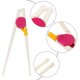 thumbnail image 2 of Palillos De Entrenamiento Para Niños, 2 Pares De Palillos Para Niños Palillos De Aprendizaje Para Niños Niños,11 Feliz Sencillez, 2 of 5