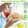 thumbnail image 3 of Greconv 300 Pack Paper Plates Bulk, Small Paper Plates 6 inch, Dessert Paper Plates Disposable, Compostable Paper Plates Made from Sugarcane Fibers, Recycled Paper Plates, Brown, 3 of 6