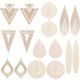 thumbnail image 1 of 32 colgantes de filigrana bohemios de latón dorado claro con forma de lágrima, redondos, para hacer joyas, aretes, regalo para amantes del bricolaje, 30~61 mm, 1 of 9