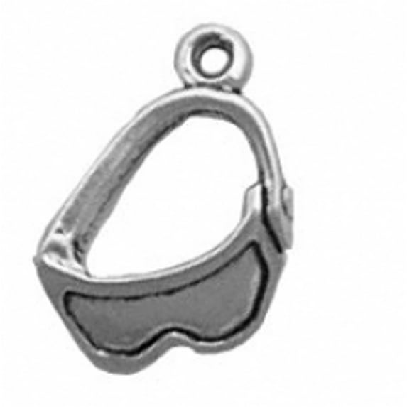 Sterling Silver 24" 1.2mm Box Chain 3D Pair Of Snow Goggles Pendant Necklace