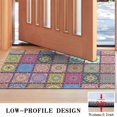 thumbnail image 3 of Bohemian Retro Floral Non-Slip Entryway Door Mat,Boho Indoor Decor Durable Low Plush Door Mat,Washable Welcome Rug for Patio Hallway Home Decor 17x30 Inches, 3 of 7