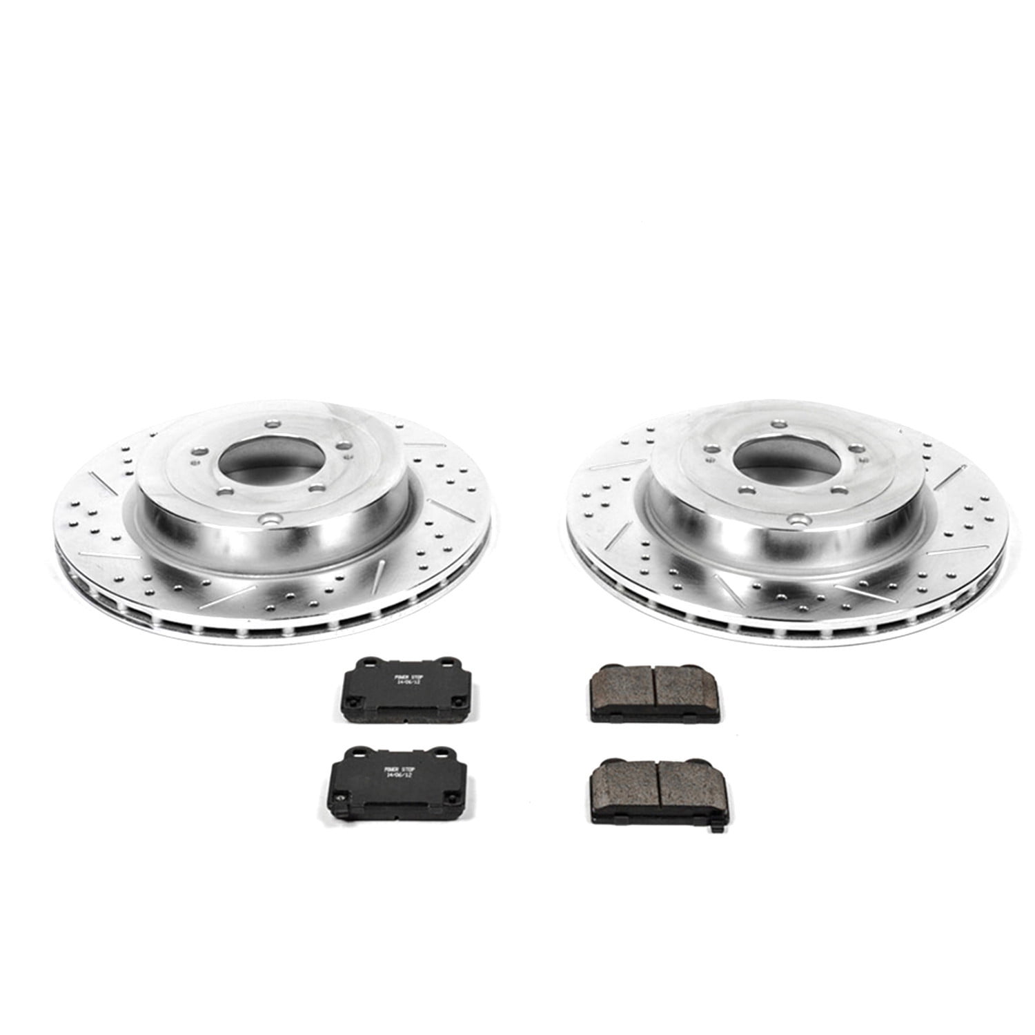 PowerStop Rear Z23 Evolution Sport Carbon-Fiber Ceramic Brake Pad and Drilled & Slotted Rotor Kit Fits: MITSUBISHI Select Models K4741