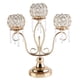 thumbnail image 3 of Portavelas de cristal de cristal Candelabros de 3 brazos para la decoración de la fiesta de Navidad, 3 of 9