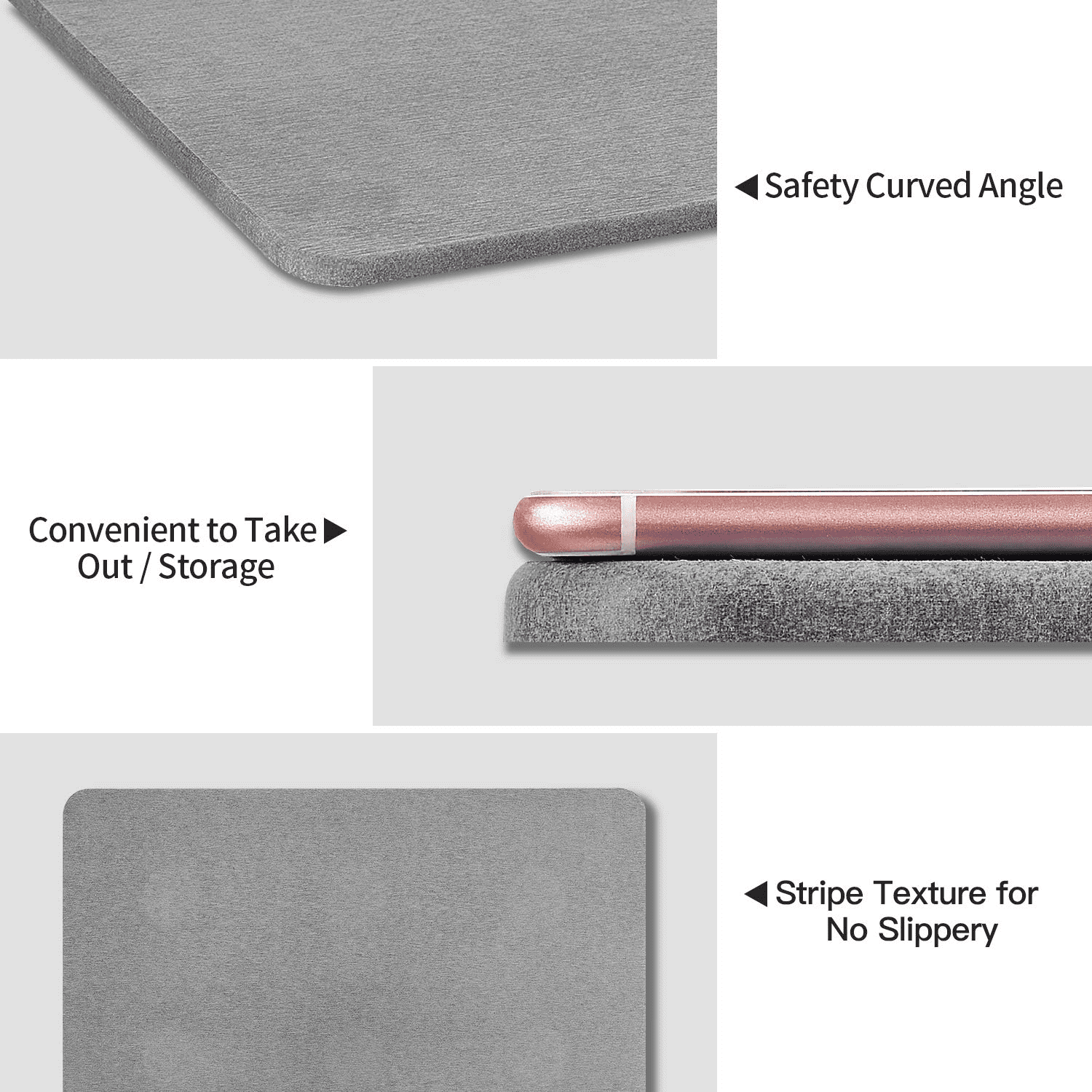 35cmx45cm Stone Bath Mat Absorber Diatomaceous Absorbent Shower