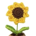 thumbnail image 2 of Hand Knitted Crochet Flowers Mini Potted Starter Arts Beginner Flowers Car Accessories Small Cute, 2 of 6