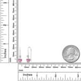 thumbnail image 6 of Gem Stone King 14K White Gold Pink Moissanite and Lab Grown Diamond Earrings for Women | 1.13 Cttw | Gemstone Birthstone | Heart Shape 5MM, 6 of 6