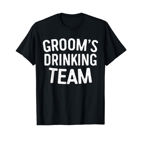 Groom's Drinking Team Shirt Funny Men Squad Bachelor Party T-Shirt