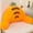 Orange, variant on Tunhigl Cute Lumbar Support Pillow for Office Chair and Car Seat - Ergonomic Back Cushion with Stress Relief for Gaming Chairs and Maternity Comfort Yellow