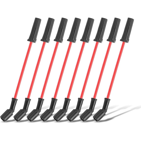 A-Premium 8PCS Spark Plug Wires (for LS1 LS2 4.8L-8.1L V8 Square Coil) Compatible with Chevy GMC Cadillac & Hummer Model - Silverado Suburban Sierra Yukon Tahoe Escalade H2