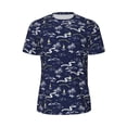 thumbnail image 5 of Wukai Hawaiian Style Print Men's Short-Sleeved Mesh T-Shirt,Quick-Dry Short Sleeve Workout T-Shirt-4X-Large, 5 of 8
