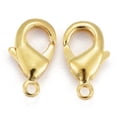thumbnail image 2 of 200 pc Brass Lobster Claw Clasps Parrot Trigger Clasps Cadmium Free & Nickel Free & Lead Free Golden 10x5x3mm Hole: 1mm, 2 of 5