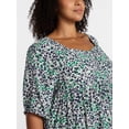 thumbnail image 4 of Terra & Sky Women's Plus Peplum Sweetheart Top, Sizes 0X-5X, 4 of 5