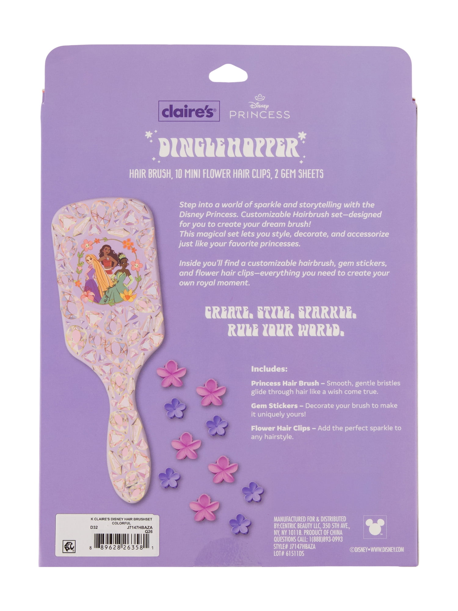 Claire's Disney Dingle-Hopper Diy Hairbrush Set