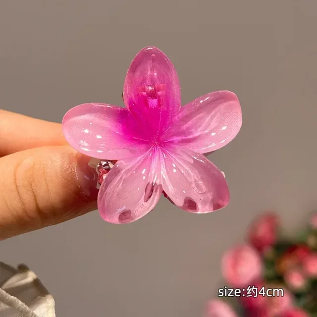 Pinza hawaiana para el pelo de 4/8cm, pinzas de flores degradadas, garra grande para horquillas gruesas/finas para mujer, pasadores, accesorios para el cabello de playa