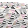 thumbnail image 2 of Geometric Ottoman Pouf, Modern Abstract Triangles with Stripe, Decorative Soft Foot Rest with Removable Cover Living Room and Bedroom, Multicolor, by Ambesonne, 2 of 3
