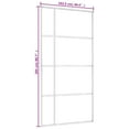 thumbnail image 2 of vidaXL Sliding Door Frosted ESG Glass and Aluminum 40.4"x80.7" Black, 2 of 5
