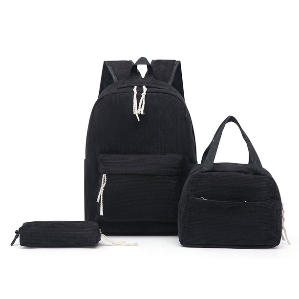 Mochila Set Kawaii Tres Piezas Con Almuerzo Y Estuche Lápiz Al Aire Libre