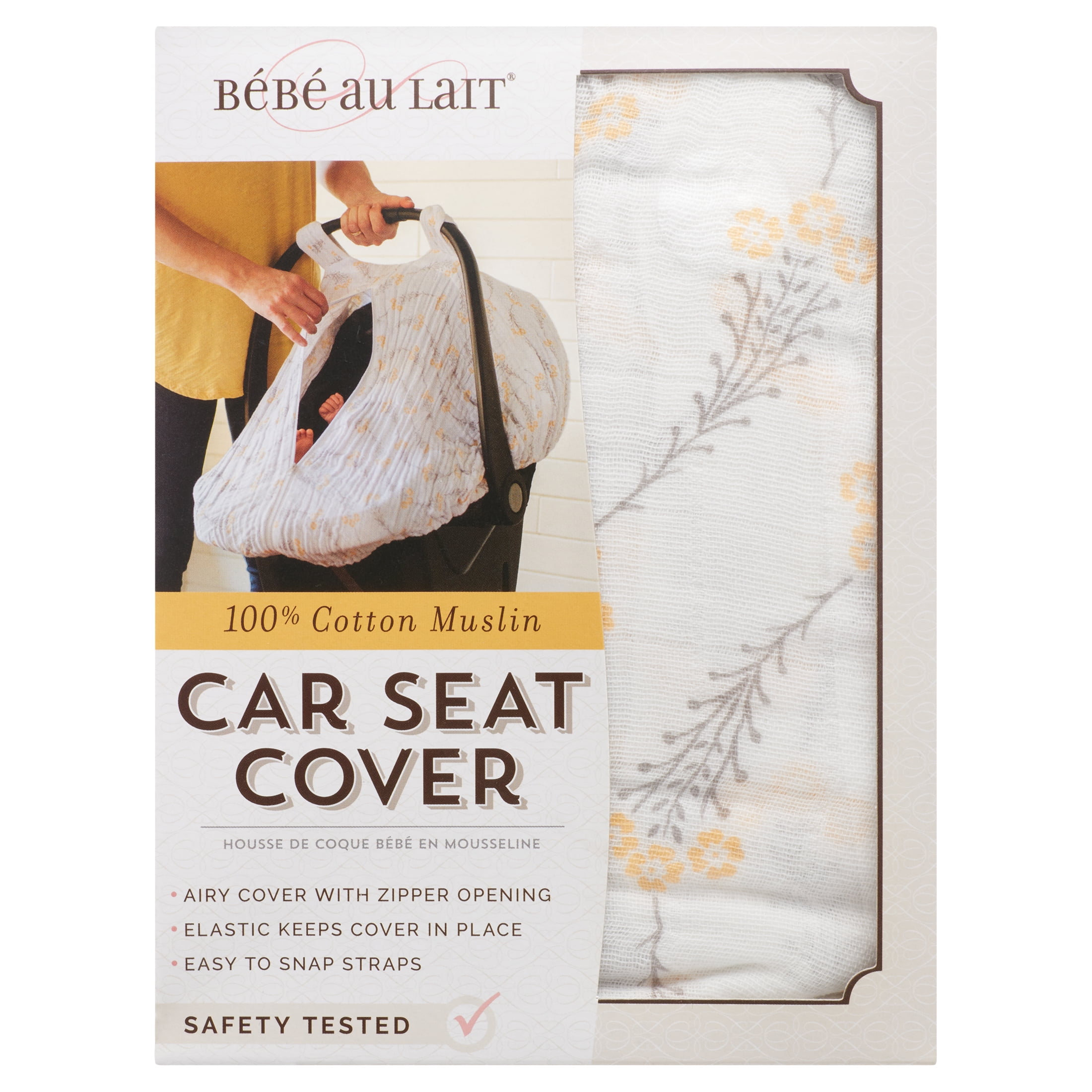 Bebe Au Lait Car Seat Cover Muslin Wild Flower Walmart Com Walmart Com