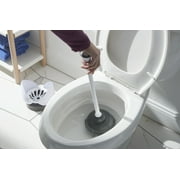 Clorox Hideaway Toilet Plunger with Caddy, White, 19.5in