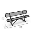thumbnail image 4 of Flash Furniture 6' Outdoor Bench with Backrest, Commercial Grade Expanded Metal Mesh Seat and Backrest and Steel Frame in Black, 4 of 12
