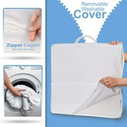ONDEKT Wedge Pillow for Sleeping Multipurpose Pillows with Cooling Gel Memory Foam Top, White