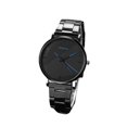 thumbnail image 4 of Reloj de moda de secundaria para hombres y mujeres Reloj de correa de acero de cuarzo simple, 4 of 5