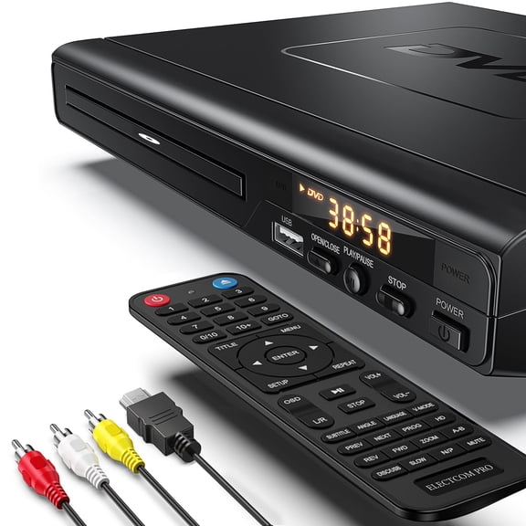 Reproductor de DVD ELECTCOM PRO HDMI Reproductor de CD estéreo para todas las regiones