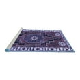 thumbnail image 2 of Ahgly Company Machine Washable Indoor Rectangle Persian Blue Traditional Area Rugs, 5' x 8', 2 of 4
