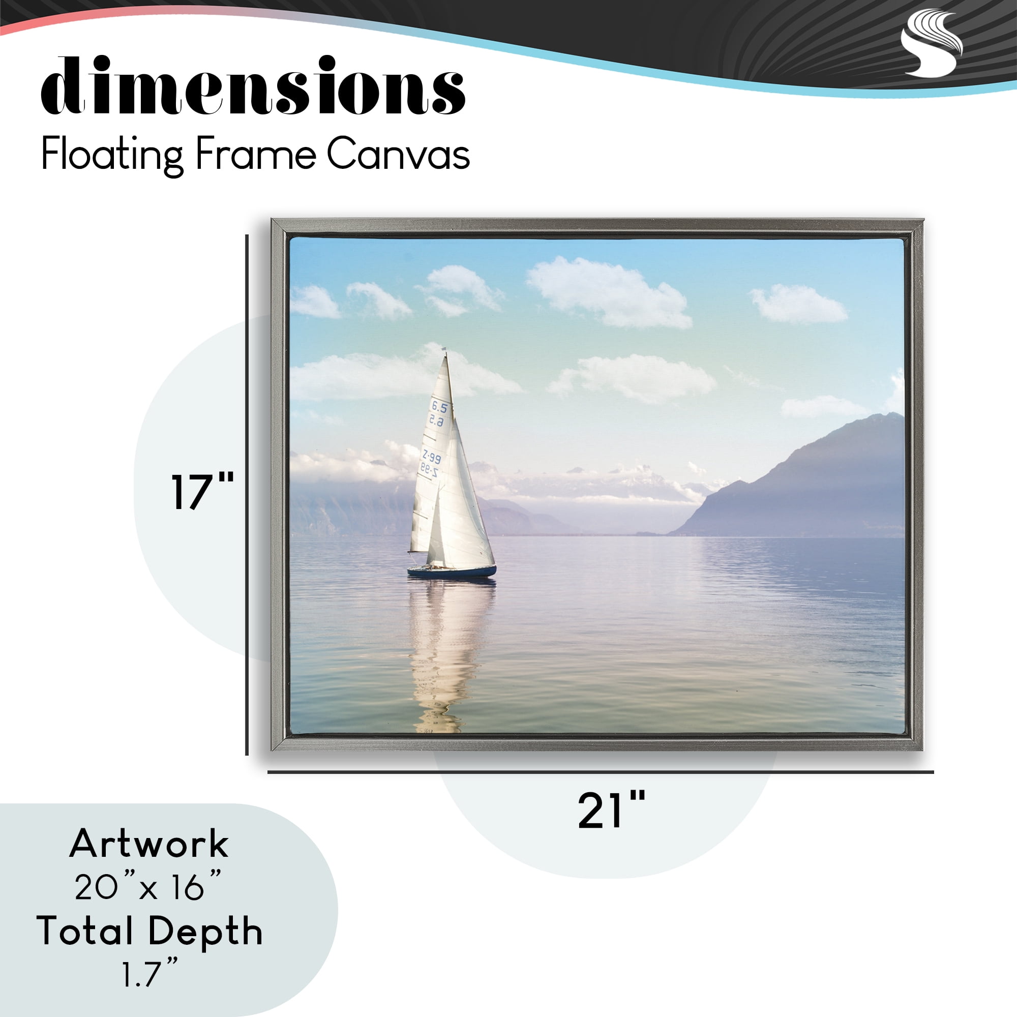 Stupell Industries Ocean Sails Lounging Gray Framed Floater Canvas Wall Art, design by Marcus Prime