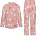 thumbnail image 5 of Top-kevin Pajama Sets for Womens Champagne Bottles Glasses Splashes Loose Button Down Long Sleeve Shirts And Pants Set, 5 of 12